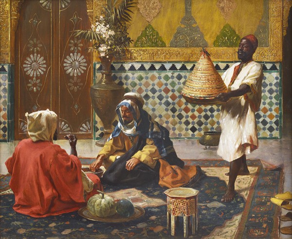 Around the meal by Rudolf Ernst
